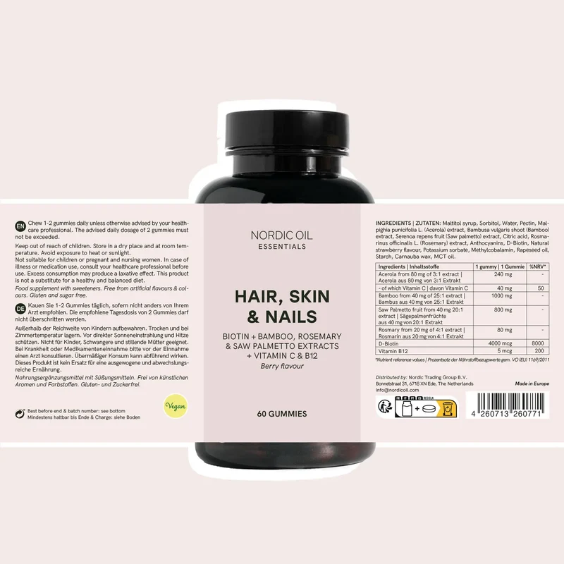 Haut, Haare und Nägel Fruchtgummis