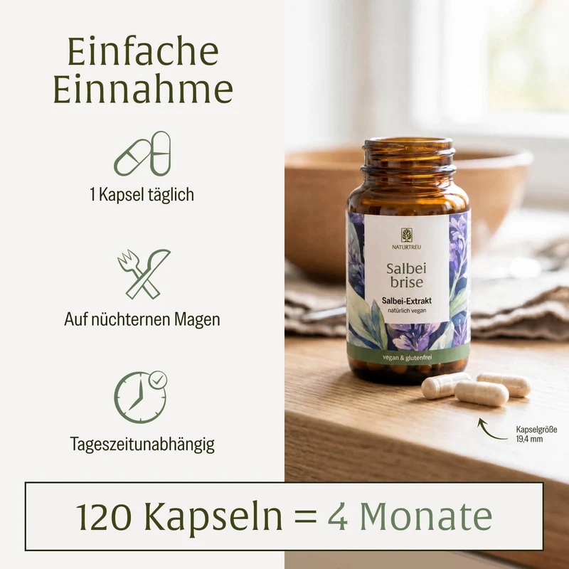 Salbeibrise: Hochdosierte Salbei Kapseln