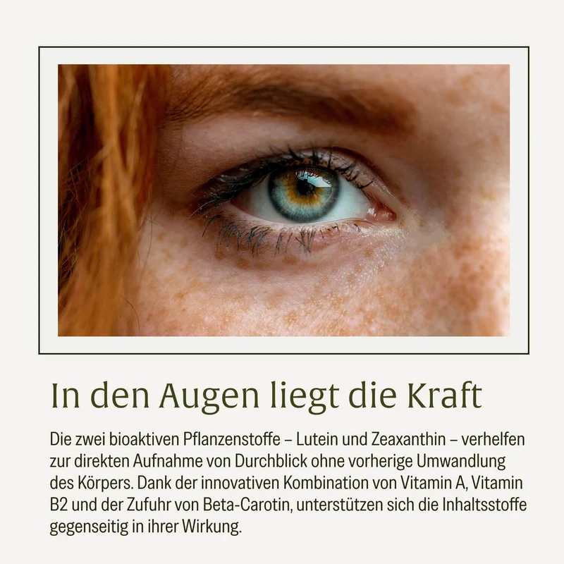 Durchblick: Augenvitamine mit Lutein und Vitamin A