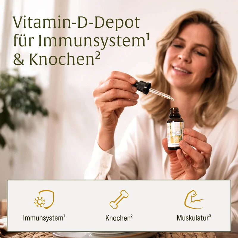 Vitamin D3 & K2 Tropfen Depot für Erwachsene (20.000 I.E.) - Sonnenelixier