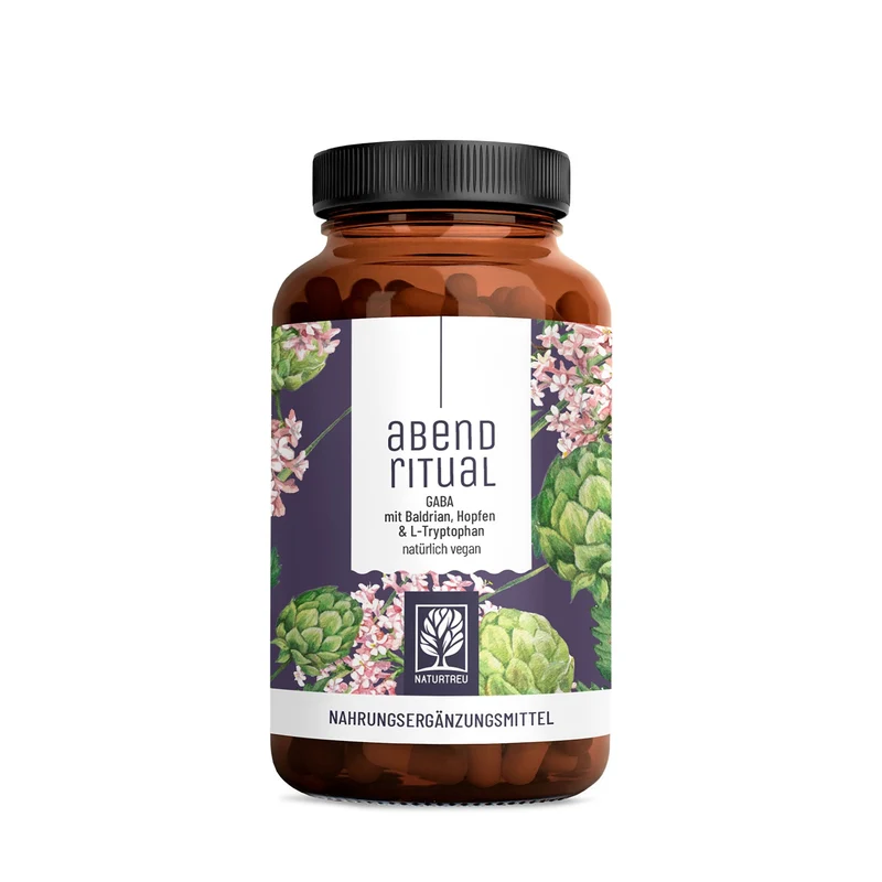 Abendritual: GABA mit Baldrian, Hopfen & L-Tryptophan