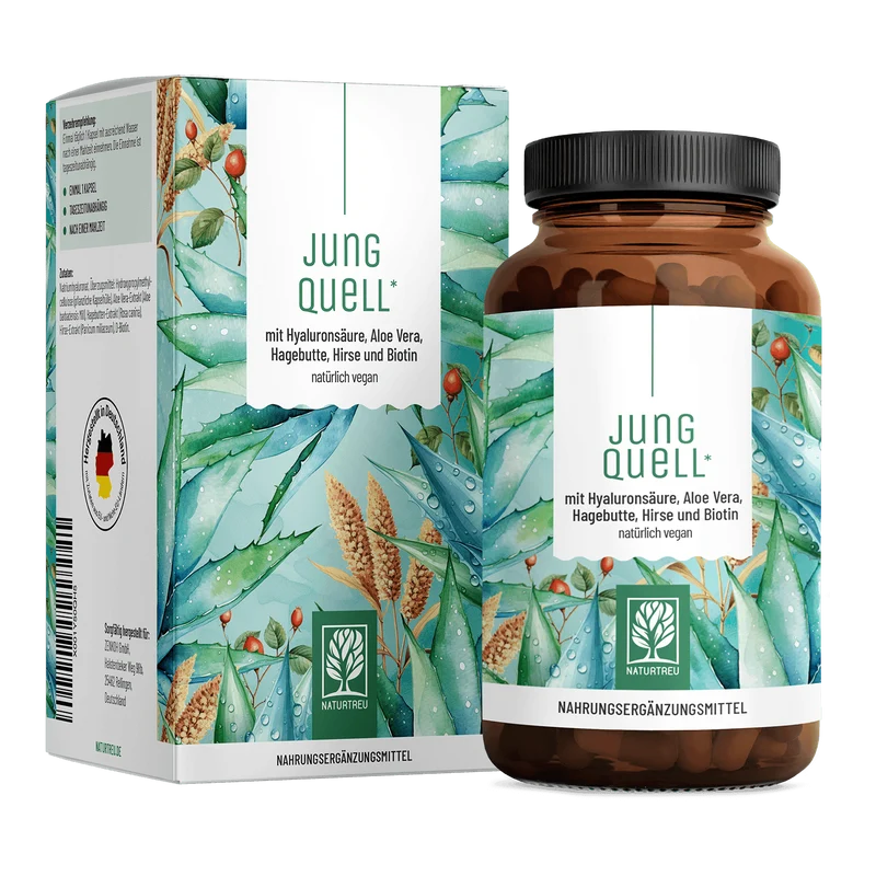 Jungquell: Hyaluron Kapseln mit Aloe Vera, Hagebutte & Biotin