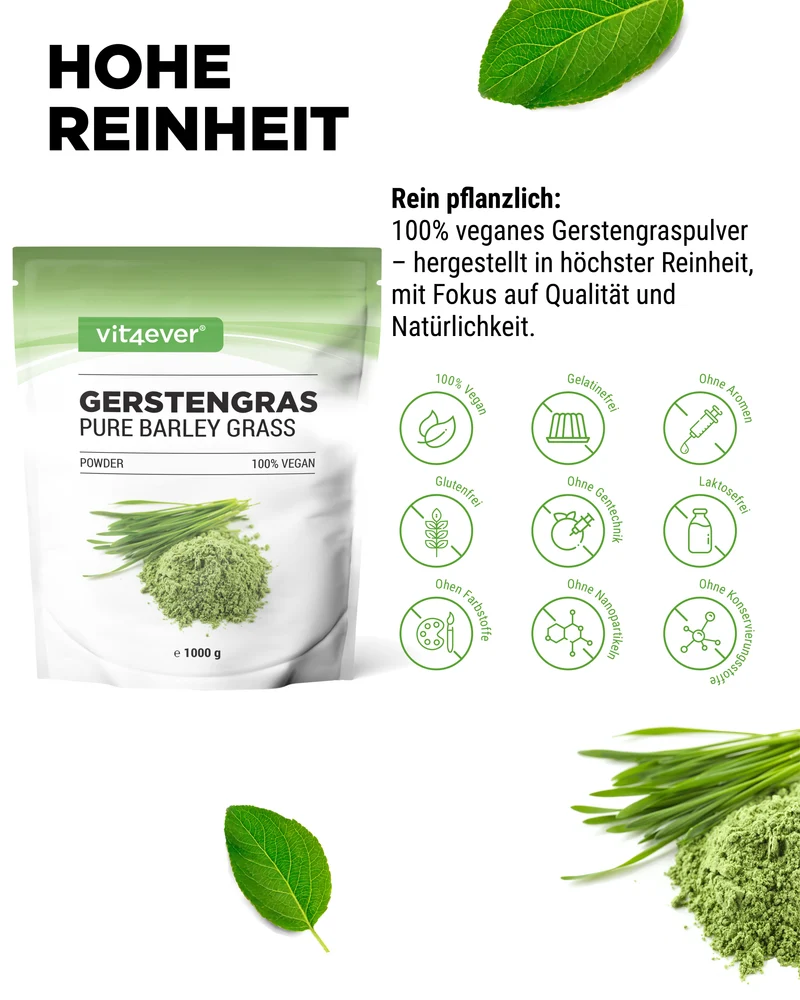 Gerstengras - Reich an Mineralien & Vitaminen