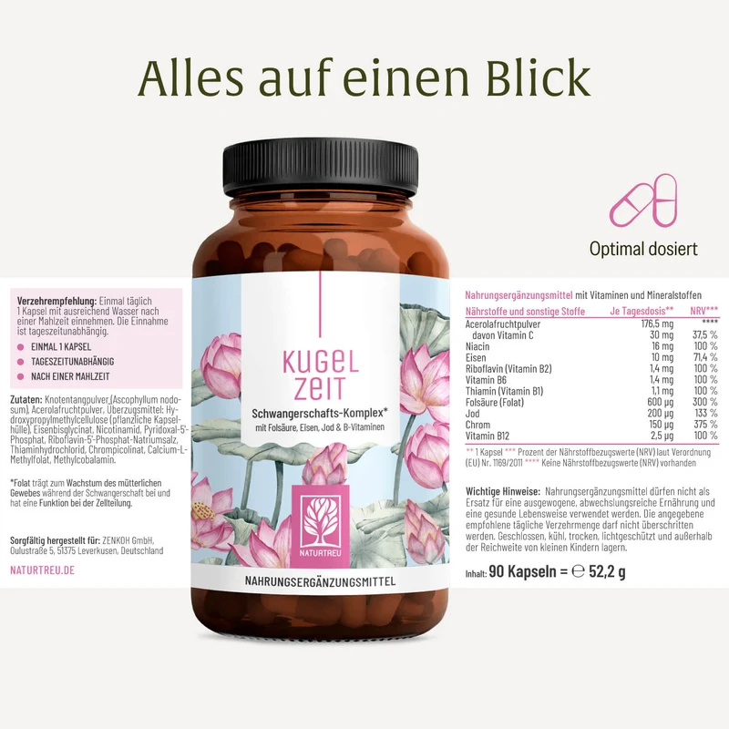 Kugelzeit: Schwangerschafts-Komplex* mit Folsäure, Eisen & Jod