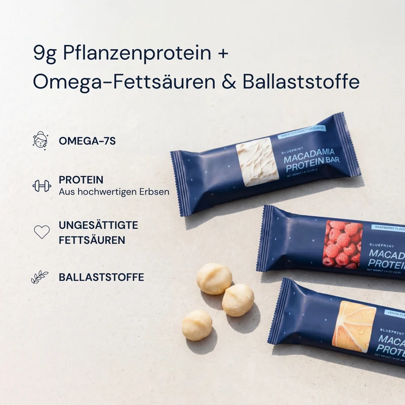 Macadamia Protein Riegel | Bryan Johnson