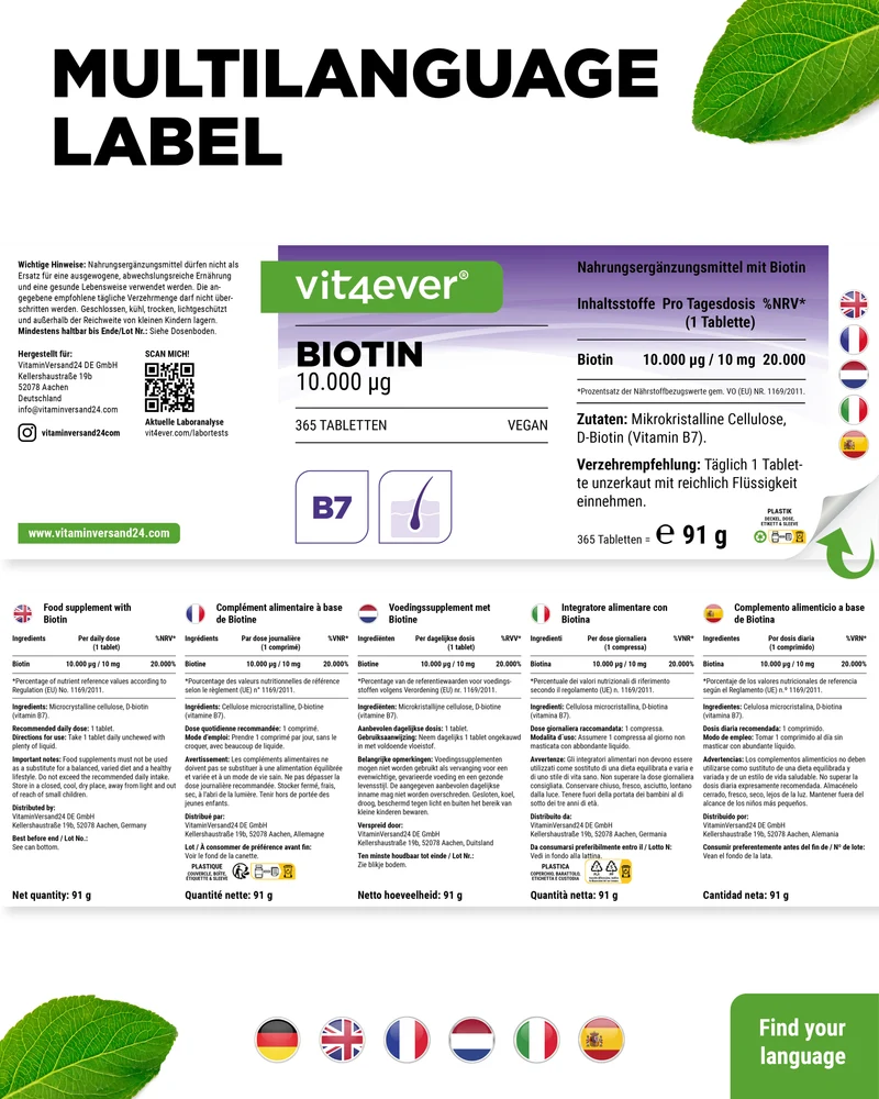 Biotin - 10.000 mcg