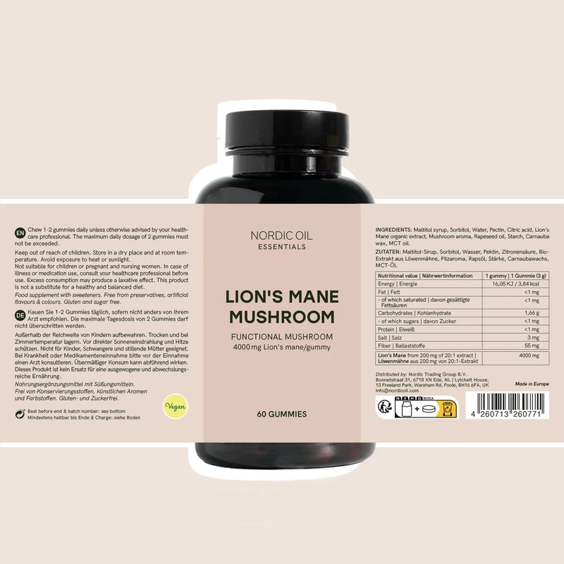 Löwenmähne Vitalpilz-Gummies