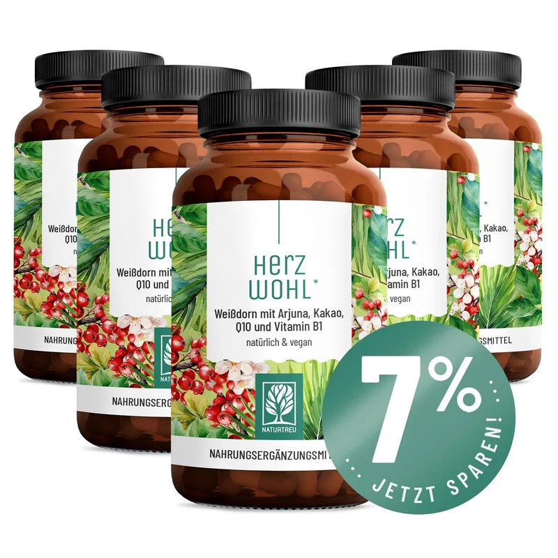 Herzwohl: Weißdorn mit Arjuna, Kakao, Q10 & Vitamin B1