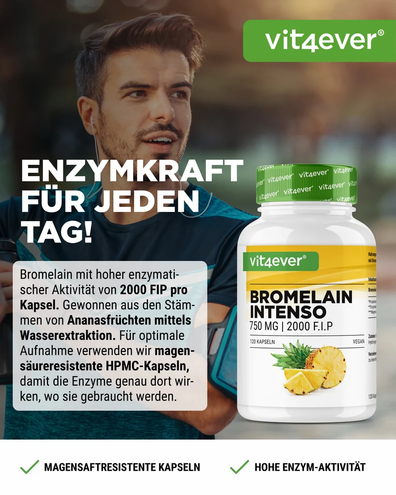 Bromelain Intenso - 750 mg (2000 F.I.P)