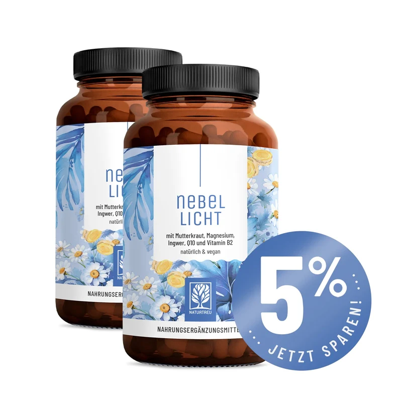 Nebellicht: Mutterkraut Kapseln mit Magnesium, Ingwer & Q10