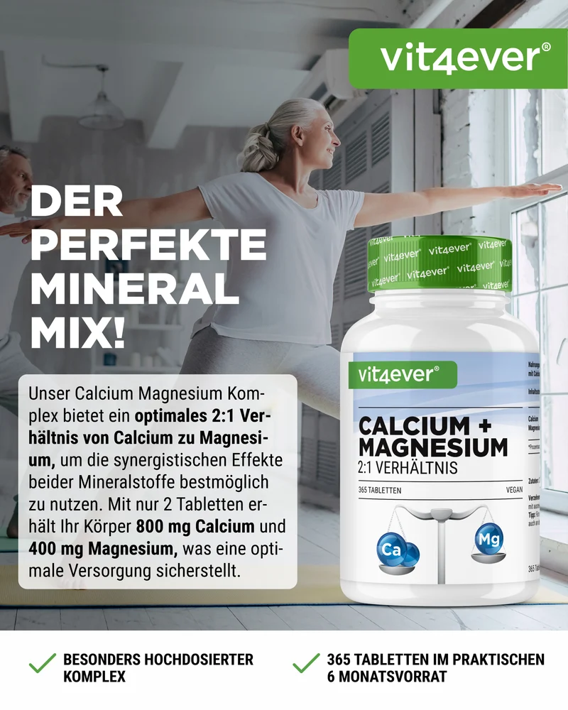 Calcium + Magnesium - 2:1 Verhältnis