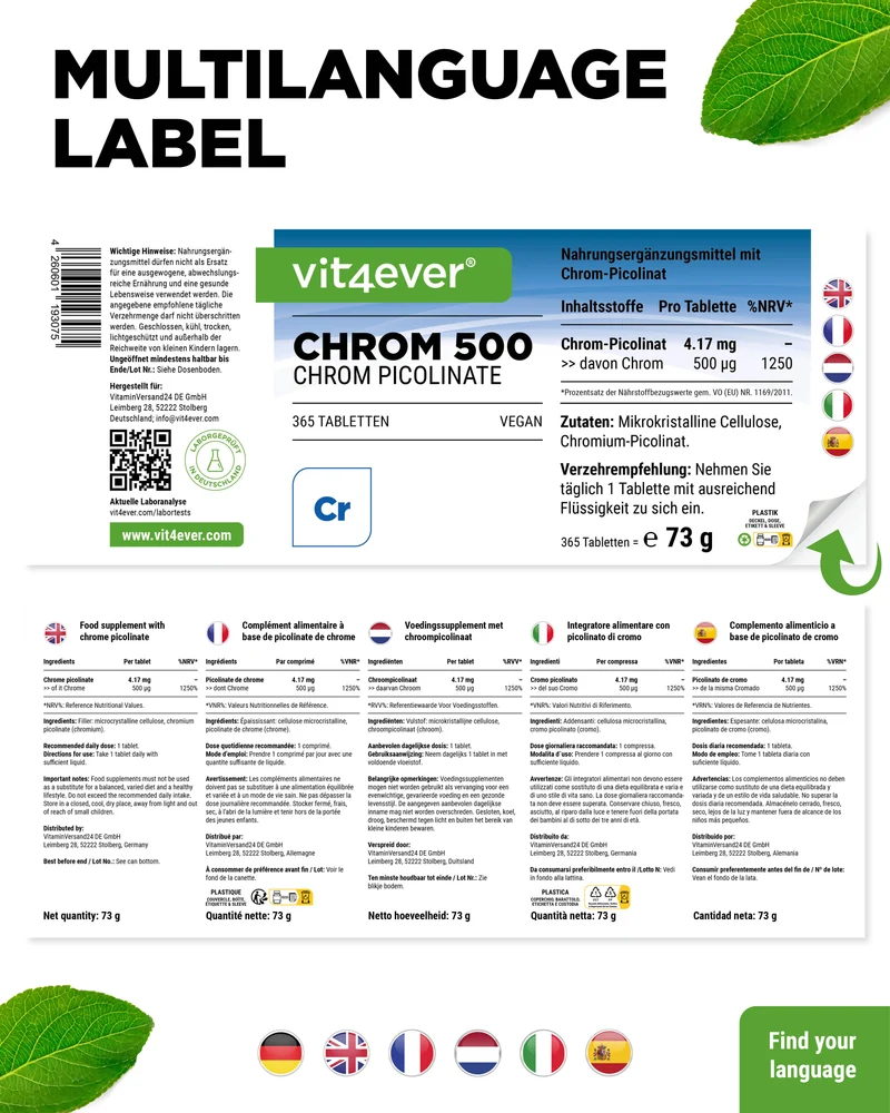Chromium - 500 mcg