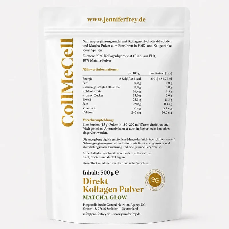 Matcha Glow Direktes Kollagenhydrolysat Peptide