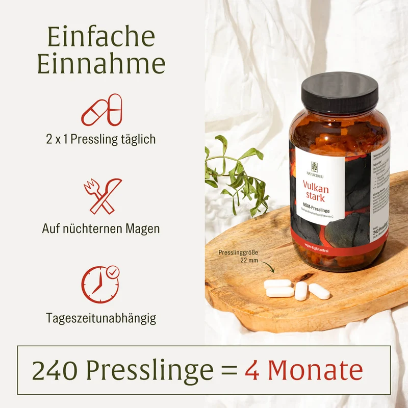 Vulkanstark: MSM-Komplex mit Vitamin C
