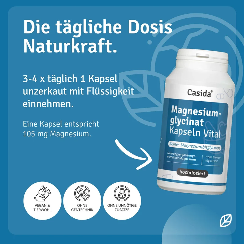Magnesiumglycinat Kapseln Vital hochdosiert