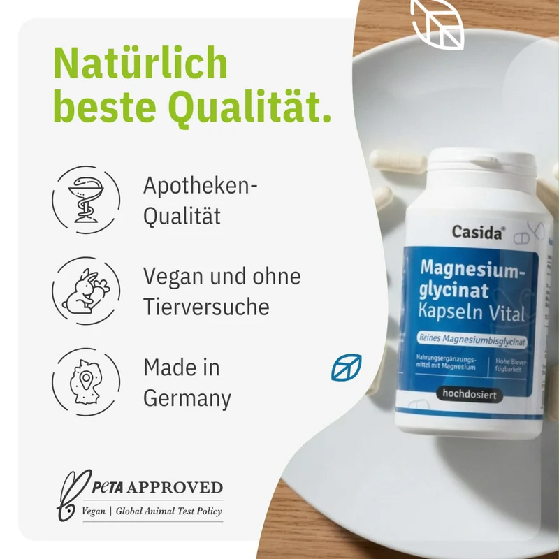 Magnesiumglycinat Kapseln Vital hochdosiert