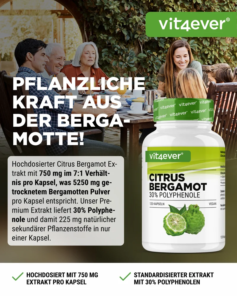 Citrus Bergamot, 30% Polyphenole - 120 Kapseln