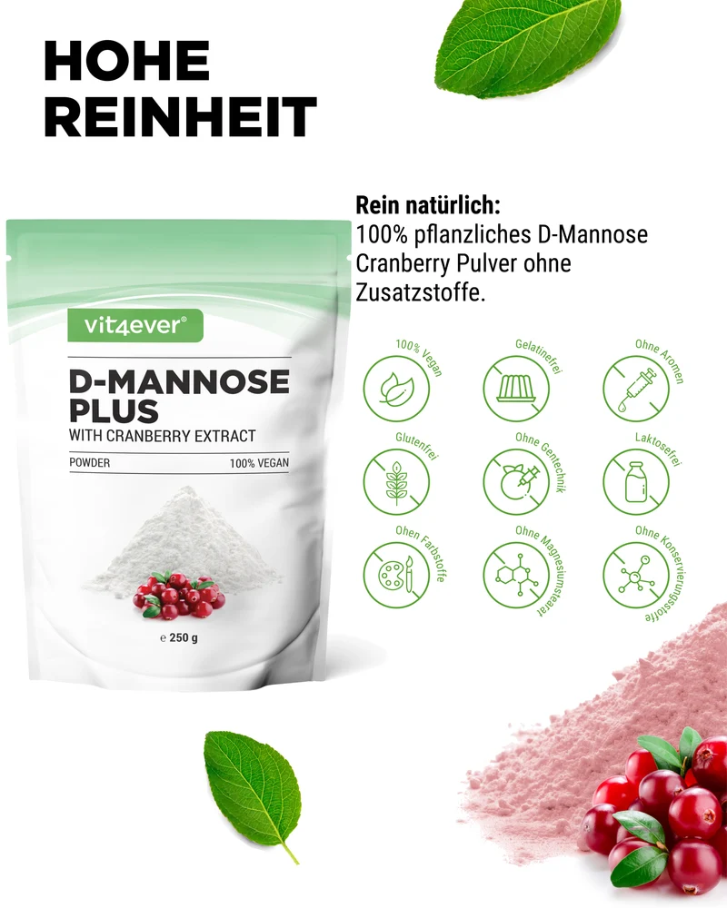 D-Mannose + Cranberry Pulver