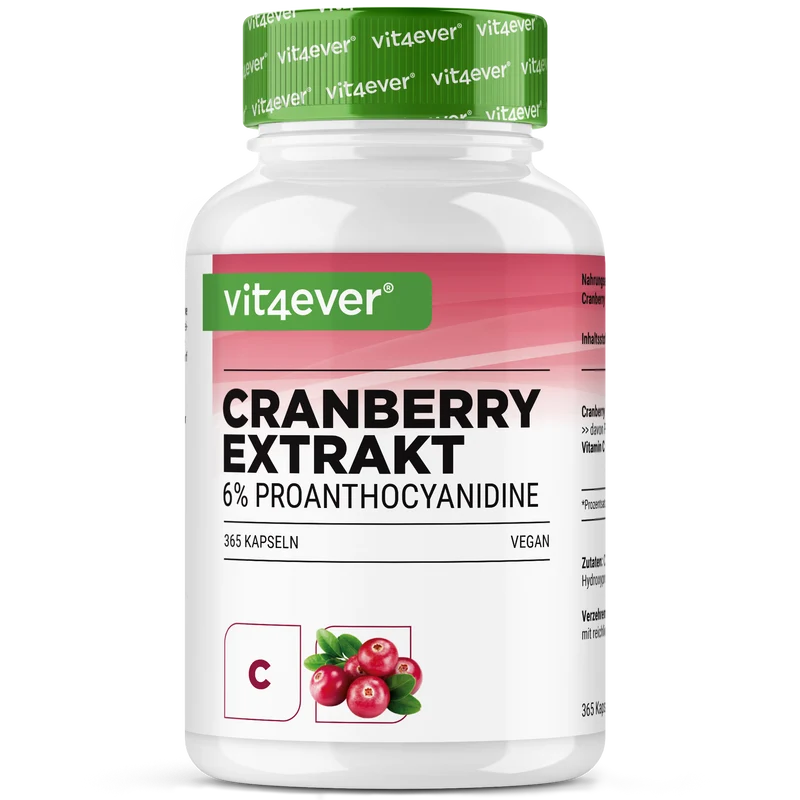 Cranberry mit Vitamin C - 365 Kapseln