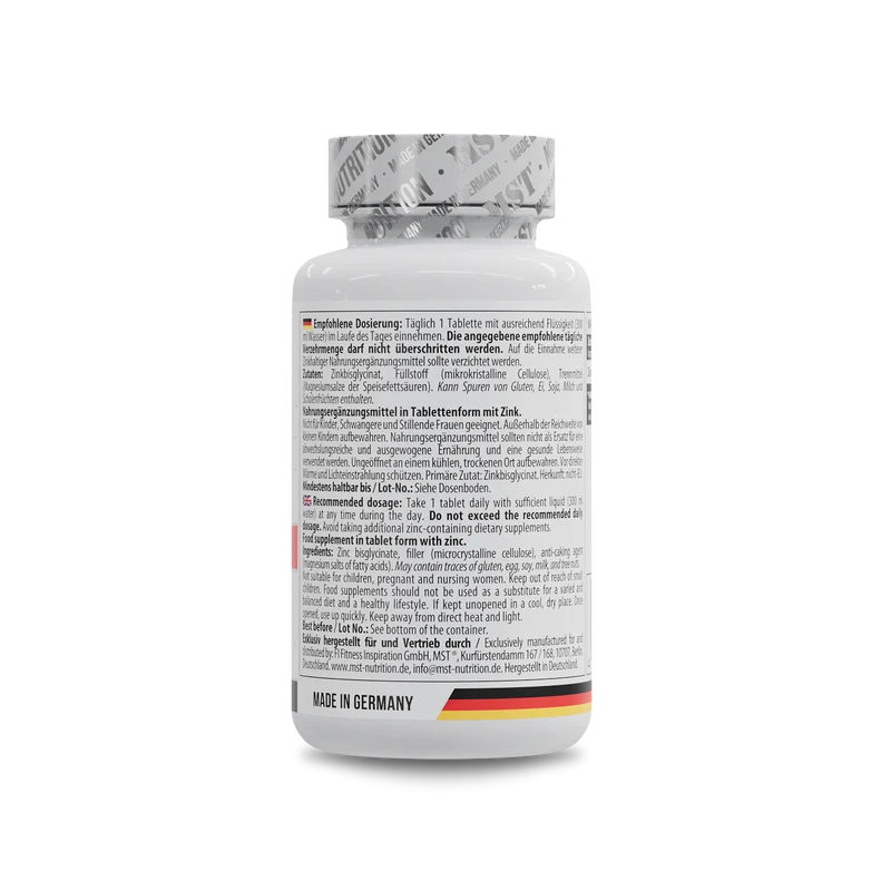 Zinc Chelate Bisglycinate 180 Tabletten