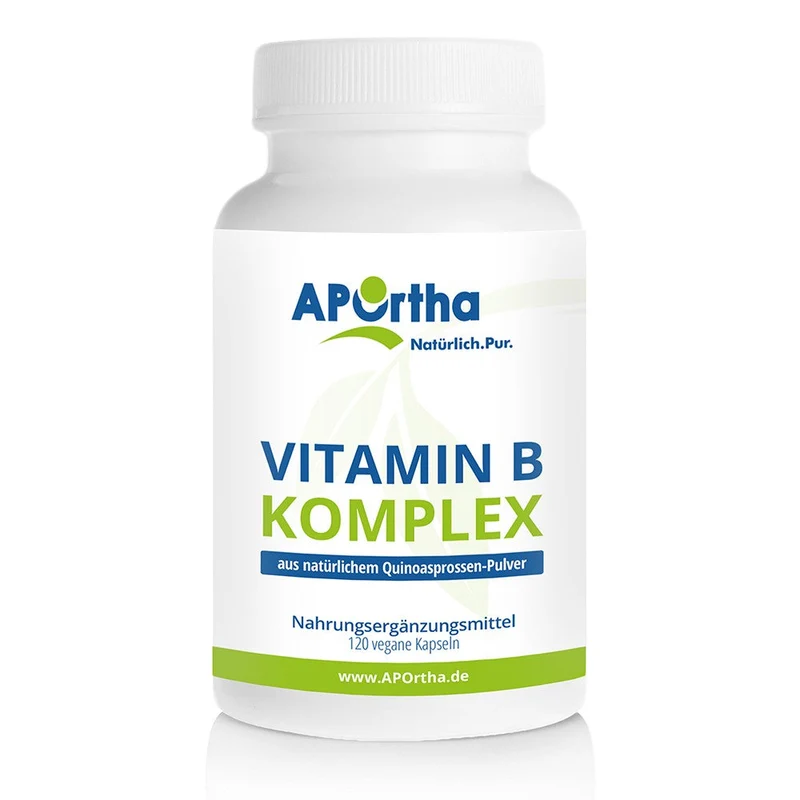 APOrtha Vitamin B Komplex aus Quinoasprossen-Extrakt, 120 vegane Kapseln