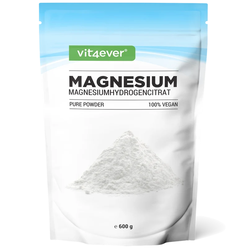 Magnesium Pure -Pulver - 100% Magnesiumhydrogencitrat