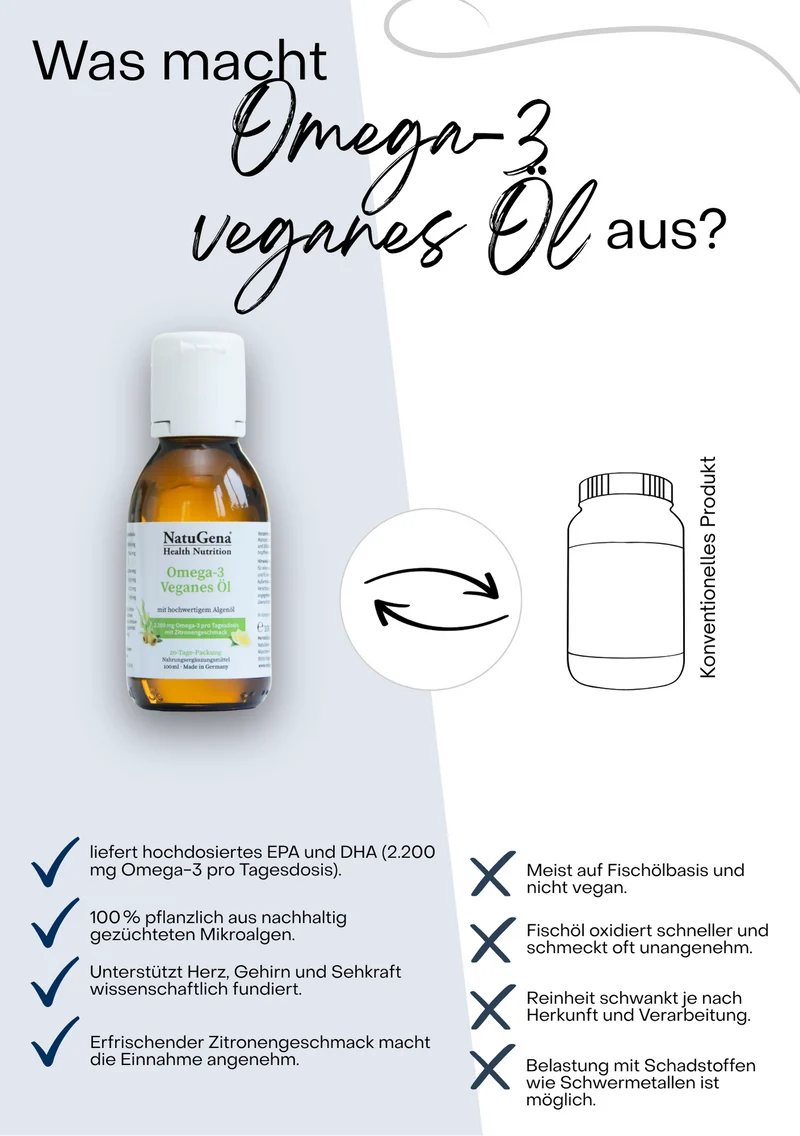NatuGena Veganes Omega 3-Öl - 100 ml