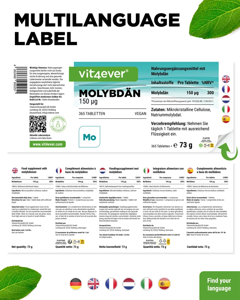 Molybdän - 150 µg -Natriummolybdat