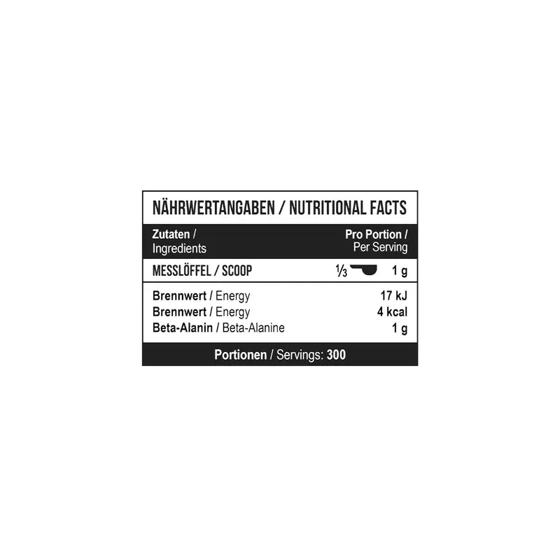 Beta Alanine 500 g Unflavored