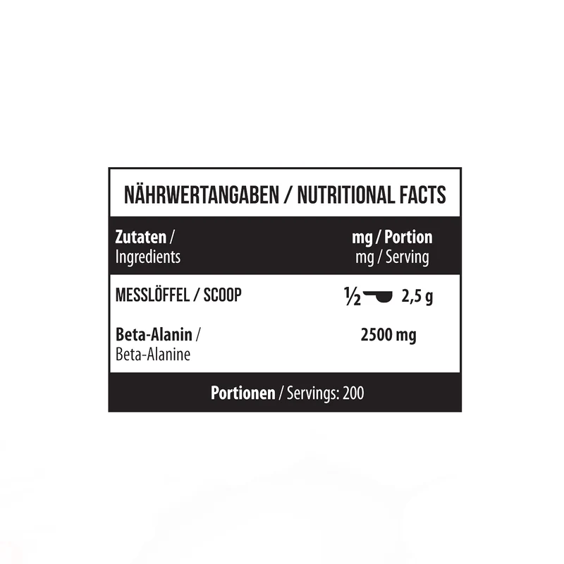 Beta Alanine 500 g Unflavored