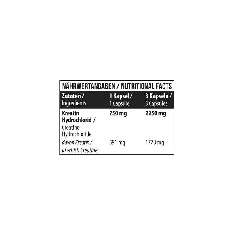 Creatine HCL 90 Kapseln