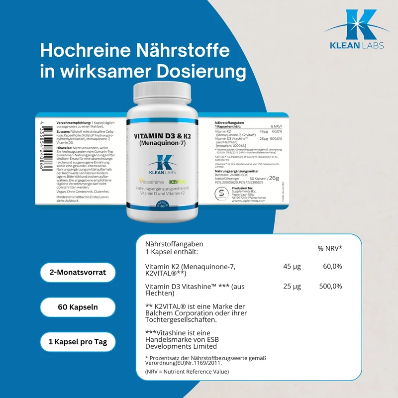 Vitamin D3 & K2