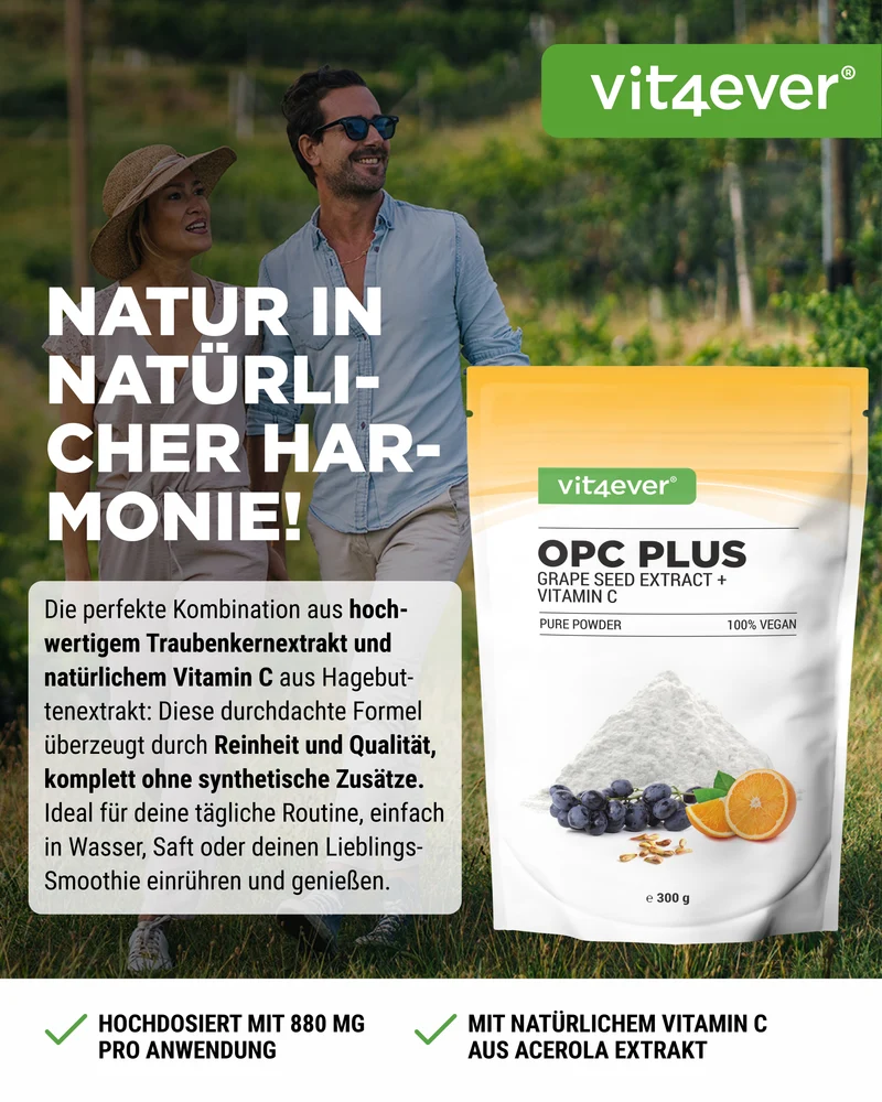 OPC Traubenkernextrakt + Vitamin C Pulver