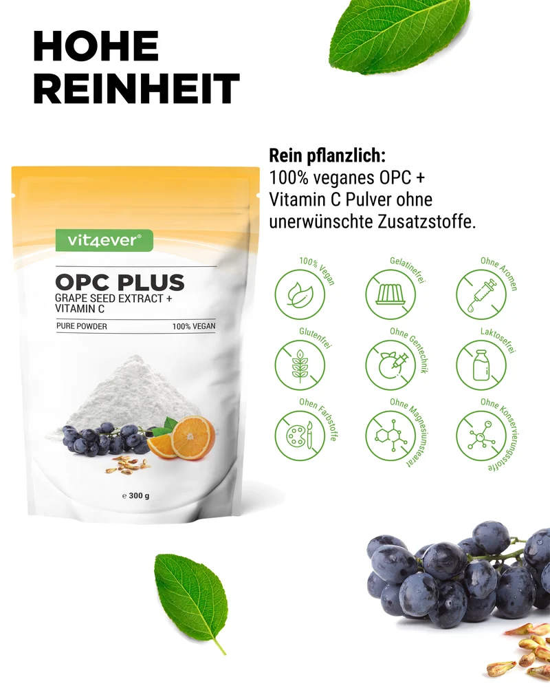 OPC Traubenkernextrakt + Vitamin C Pulver