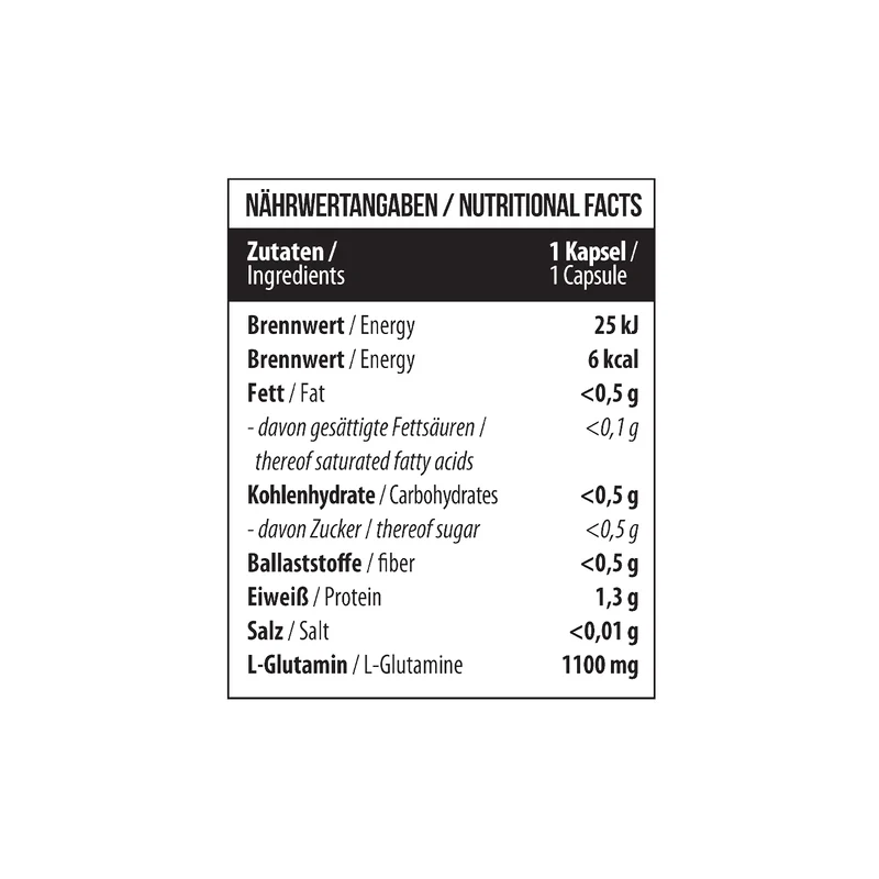 Glutamine 1100 mg 60 Kapseln