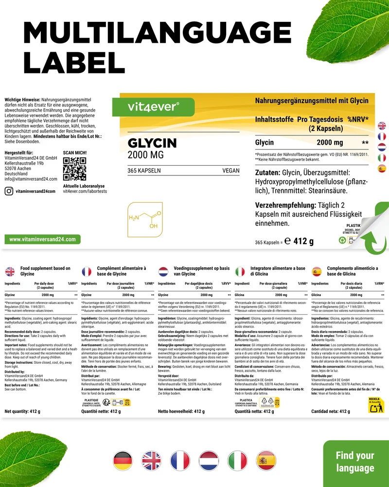 Glycin - 1000mg