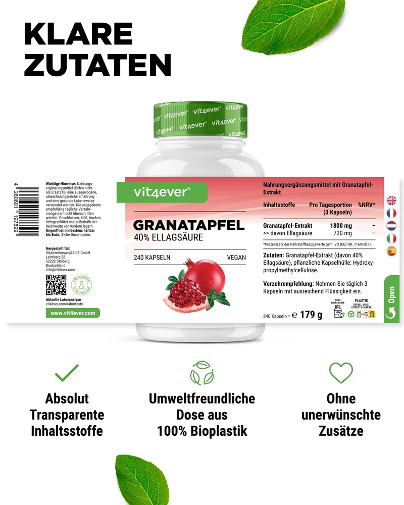 Granatapfel Extrakt, 240 Kapseln
