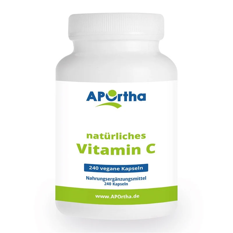 APOrtha natürliches Vitamin C, 240 vegane Kapseln