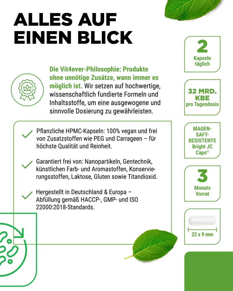 Probio 25 Komplex - 180 Kapseln - 27 Milliarden Darmbakterien