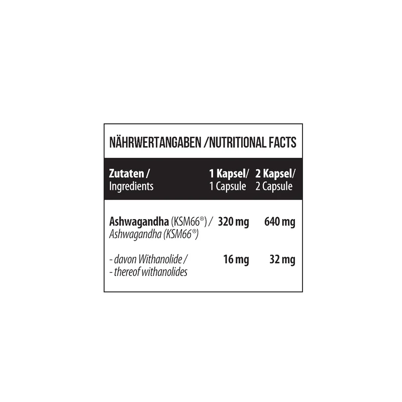 Ashwagandha KSM-66® 60 Kapseln