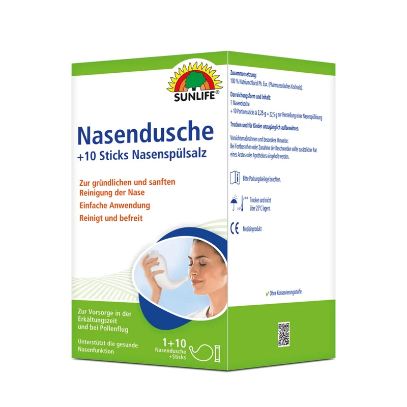 SUNLIFE Nasendusche mit 10 Sticks