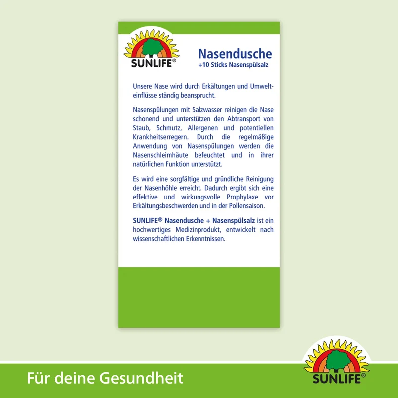 SUNLIFE Nasendusche mit 10 Sticks