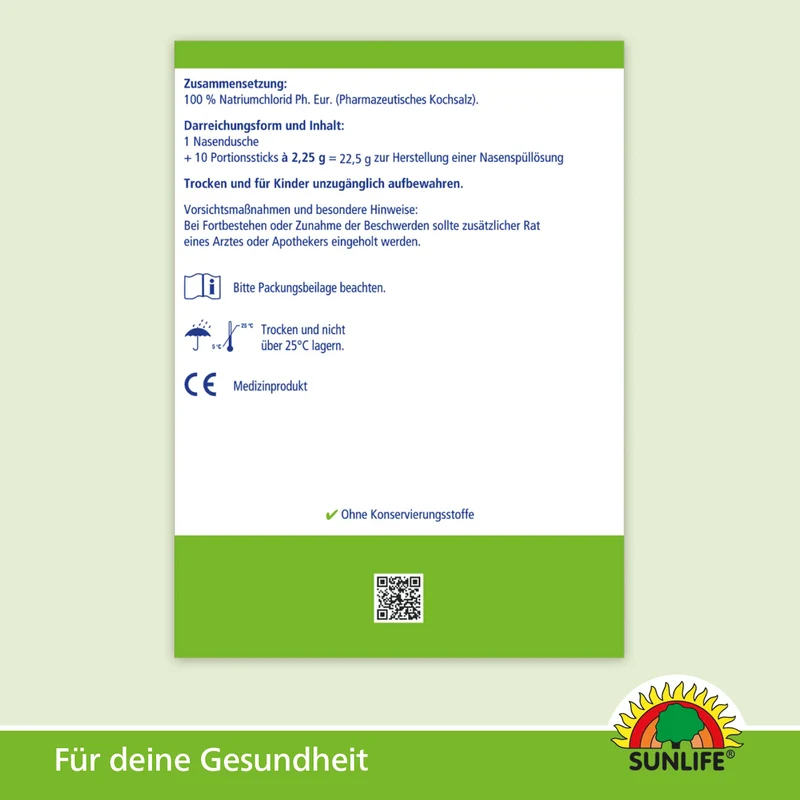 SUNLIFE Nasendusche mit 10 Sticks