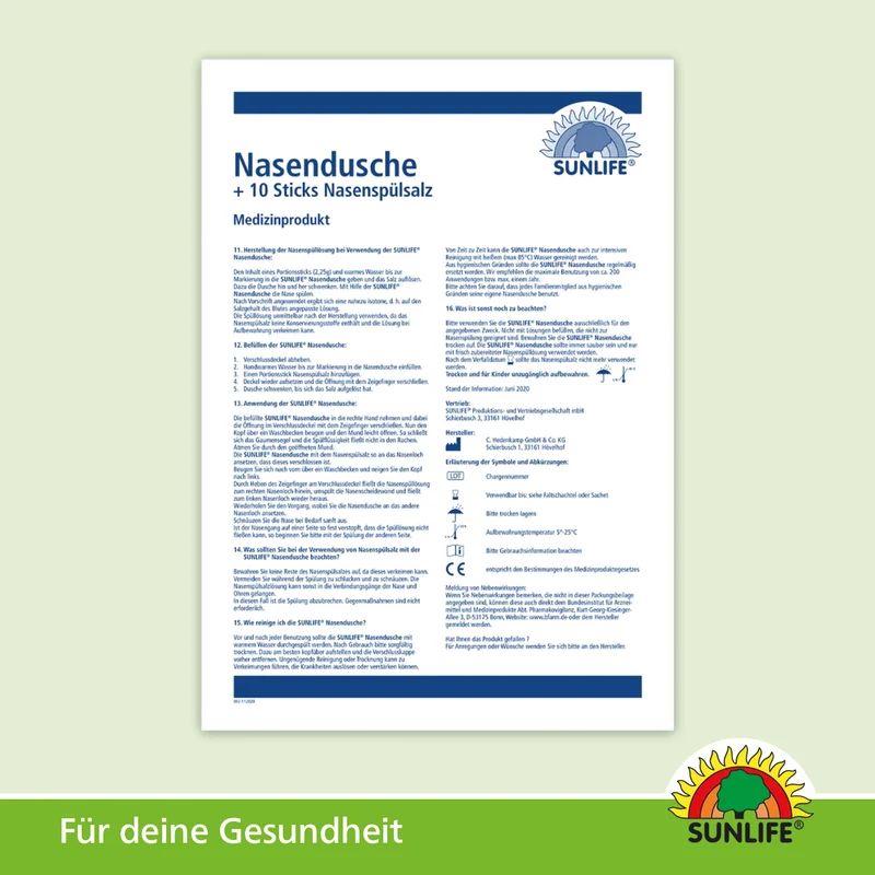 SUNLIFE Nasendusche mit 10 Sticks