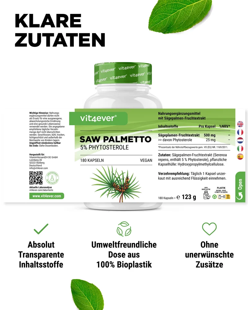 Saw Palmetto Extrakt - 500 mg
