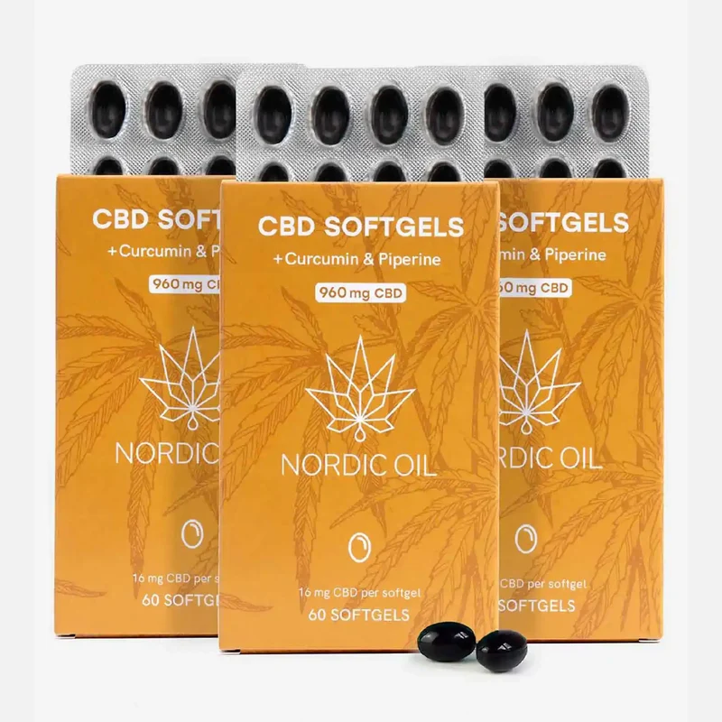 3er-Pack: CBD Kapseln (960mg) mit Curcumin