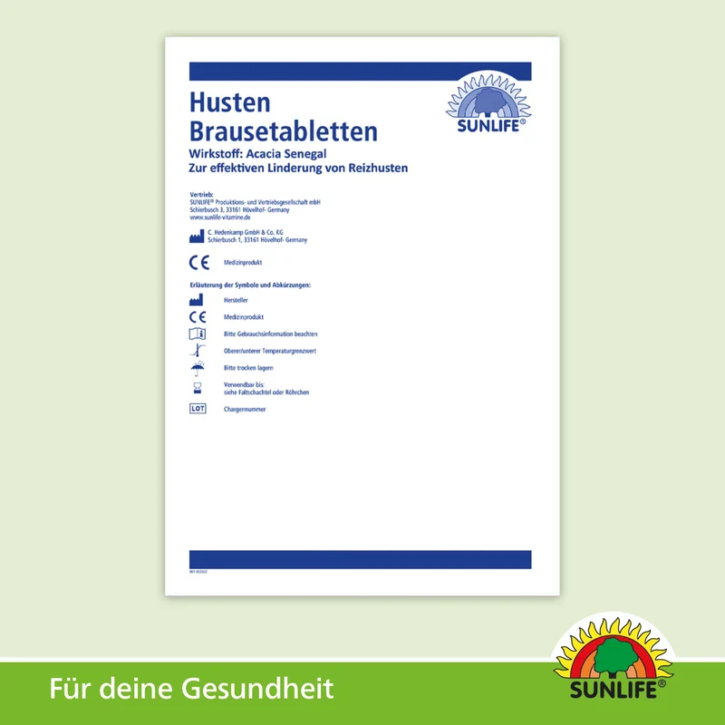 SUNLIFE Husten Brausetabletten (20 Stk.)