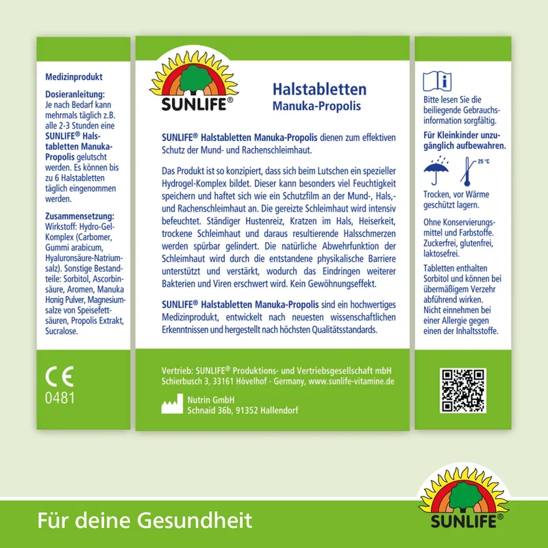 SUNLIFE Manuka-Propolis Lutschtabletten (24 Stk.)