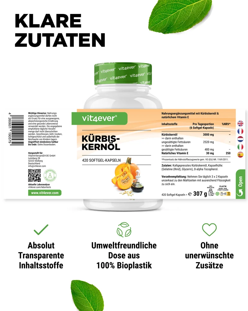 Kürbiskernöl Kapseln