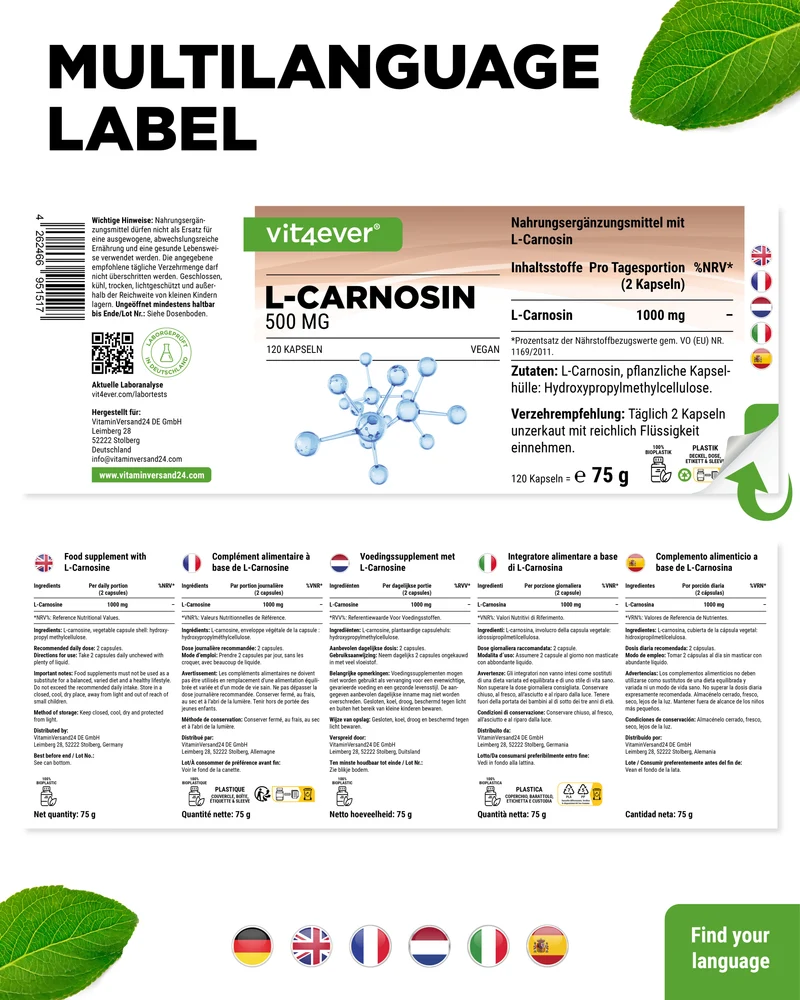 L-Carnosin - 500 mg